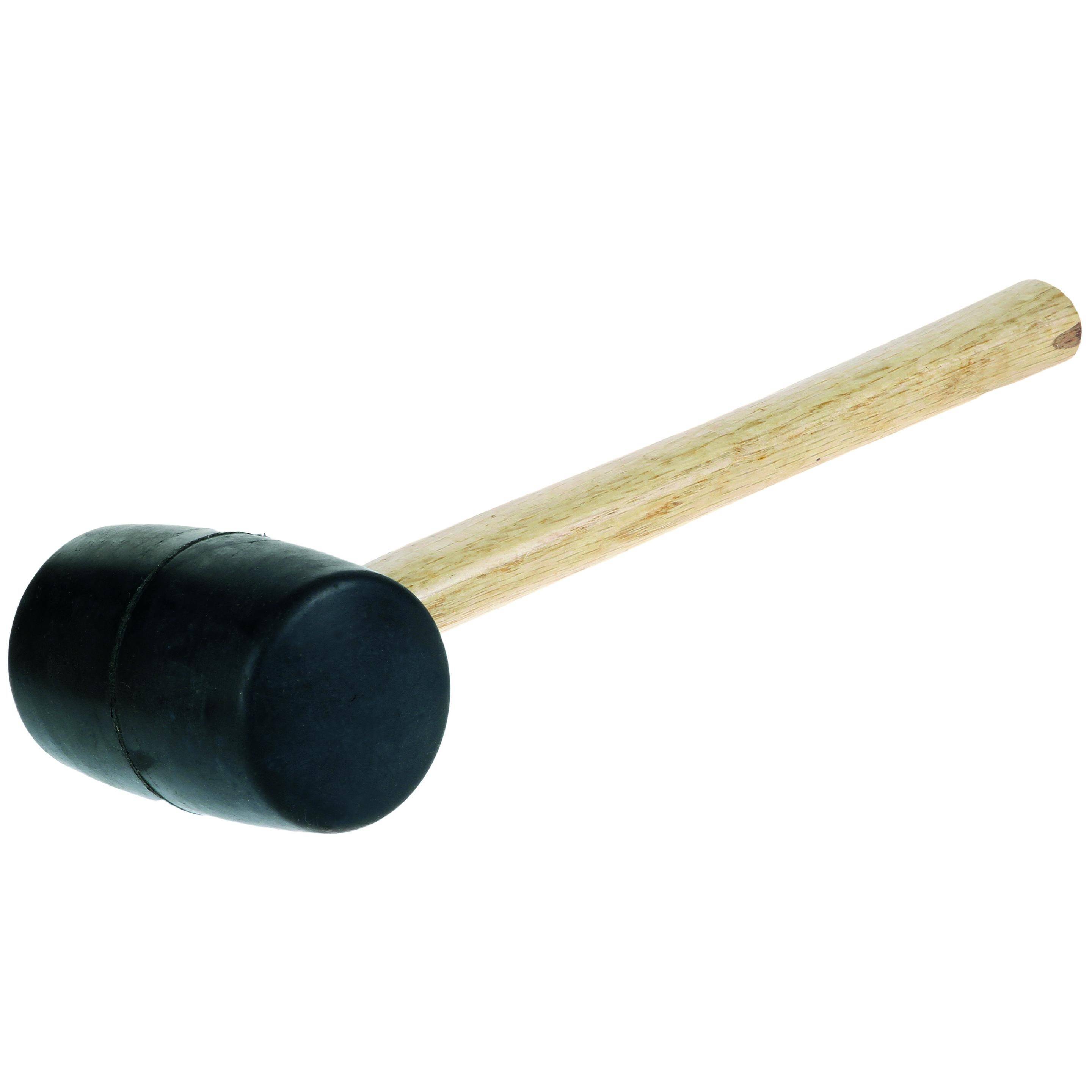 Gumikalapács 600gr-os fa nyéllel, fekete