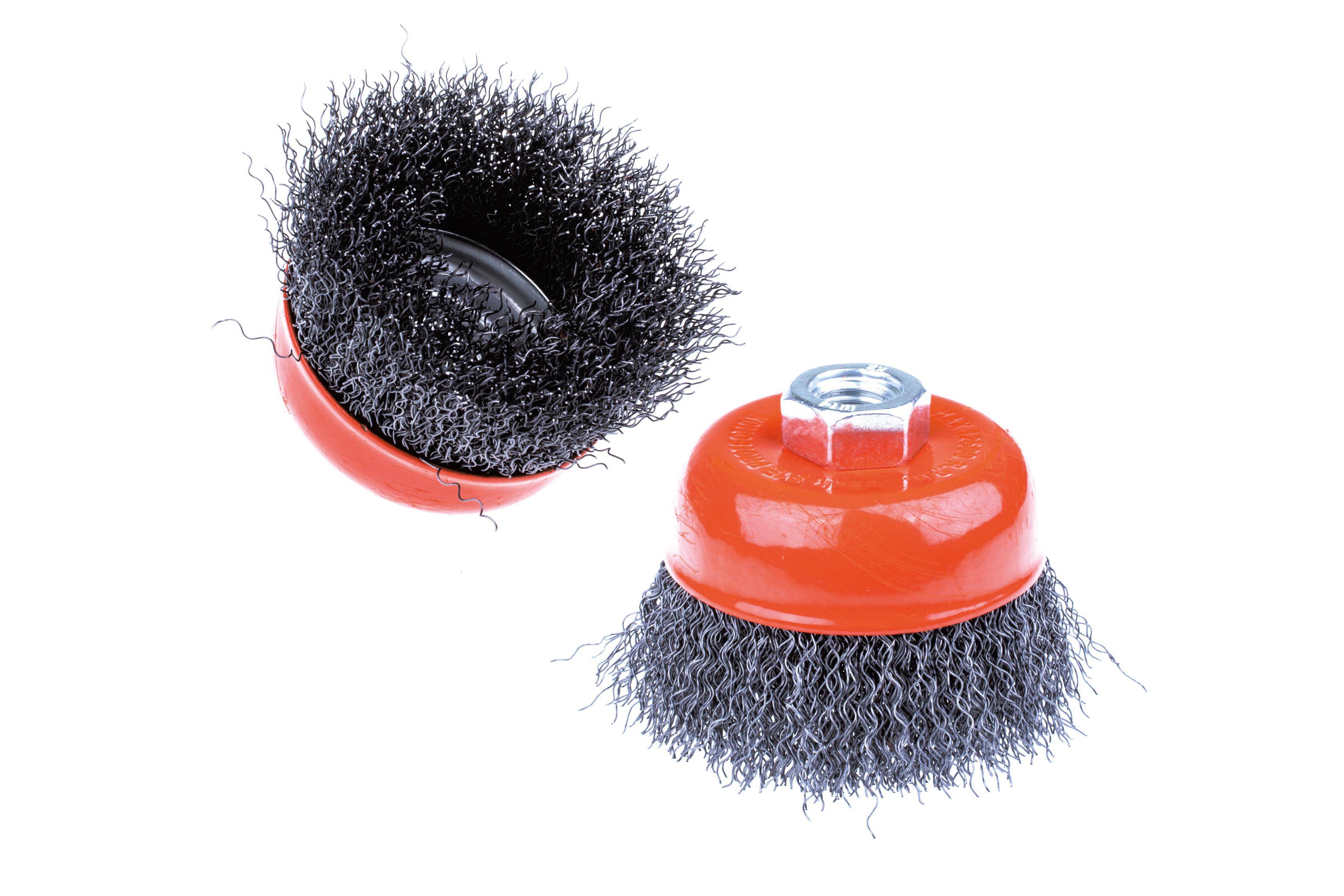 Waved wire cup brush with M14 thread (Photo 1)