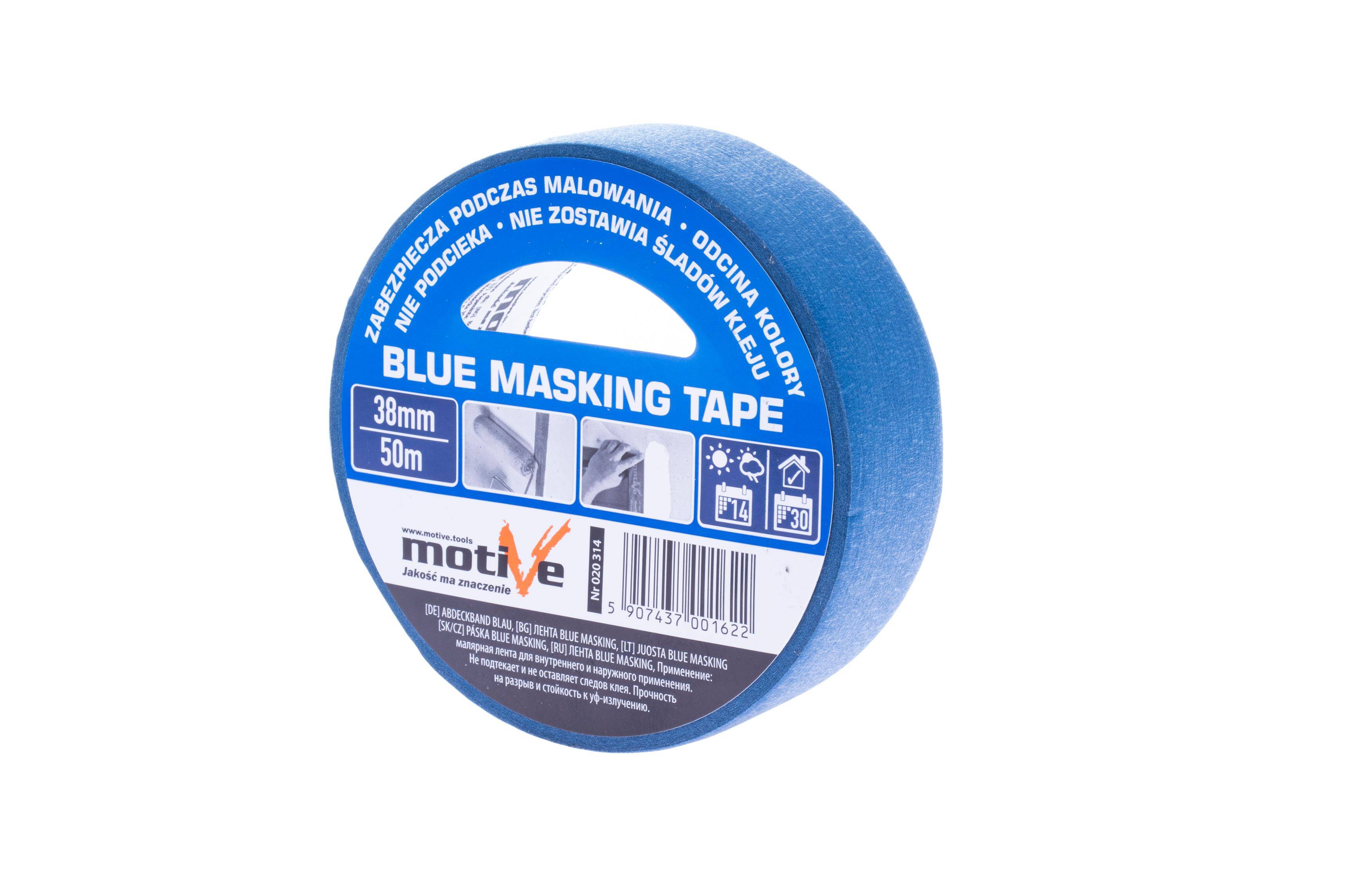 BLUE MASKING TAPE 38mm/50m MOTIVE