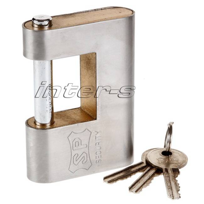 Brass rectangular padlock 70 mm