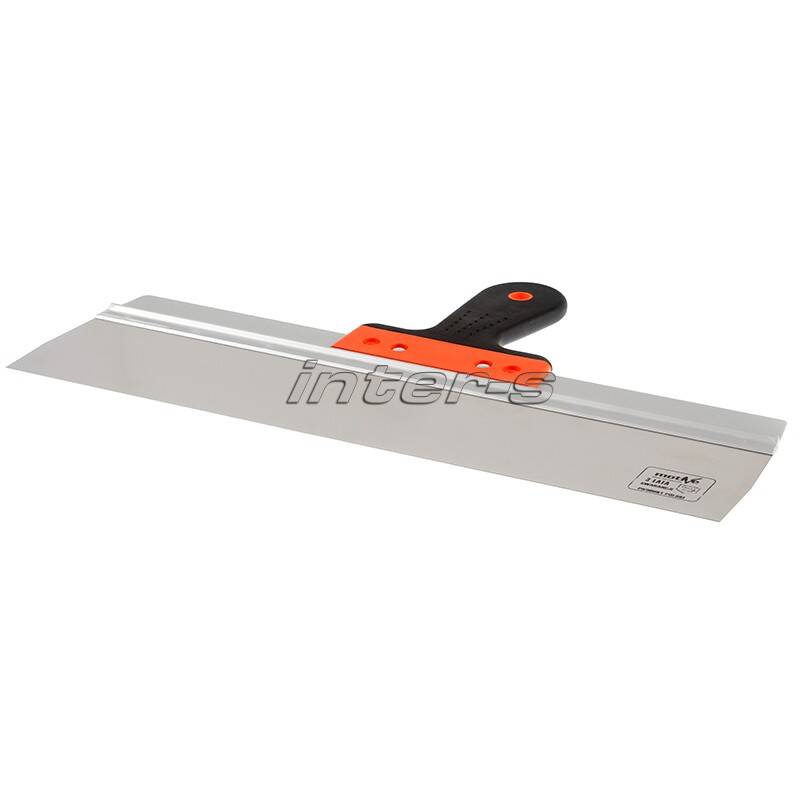 Taping knife, stainless steel, soft handle 450/90 mm