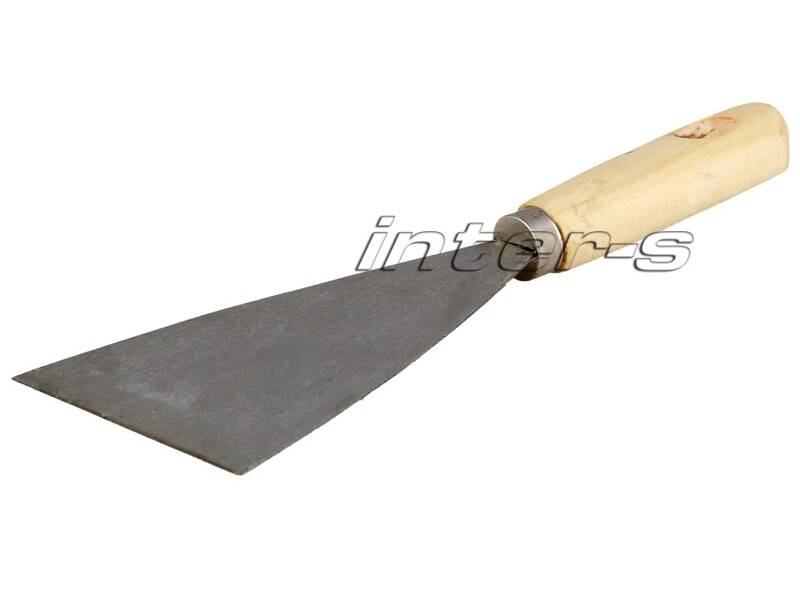 Putty knife, wooden handle 100 mm