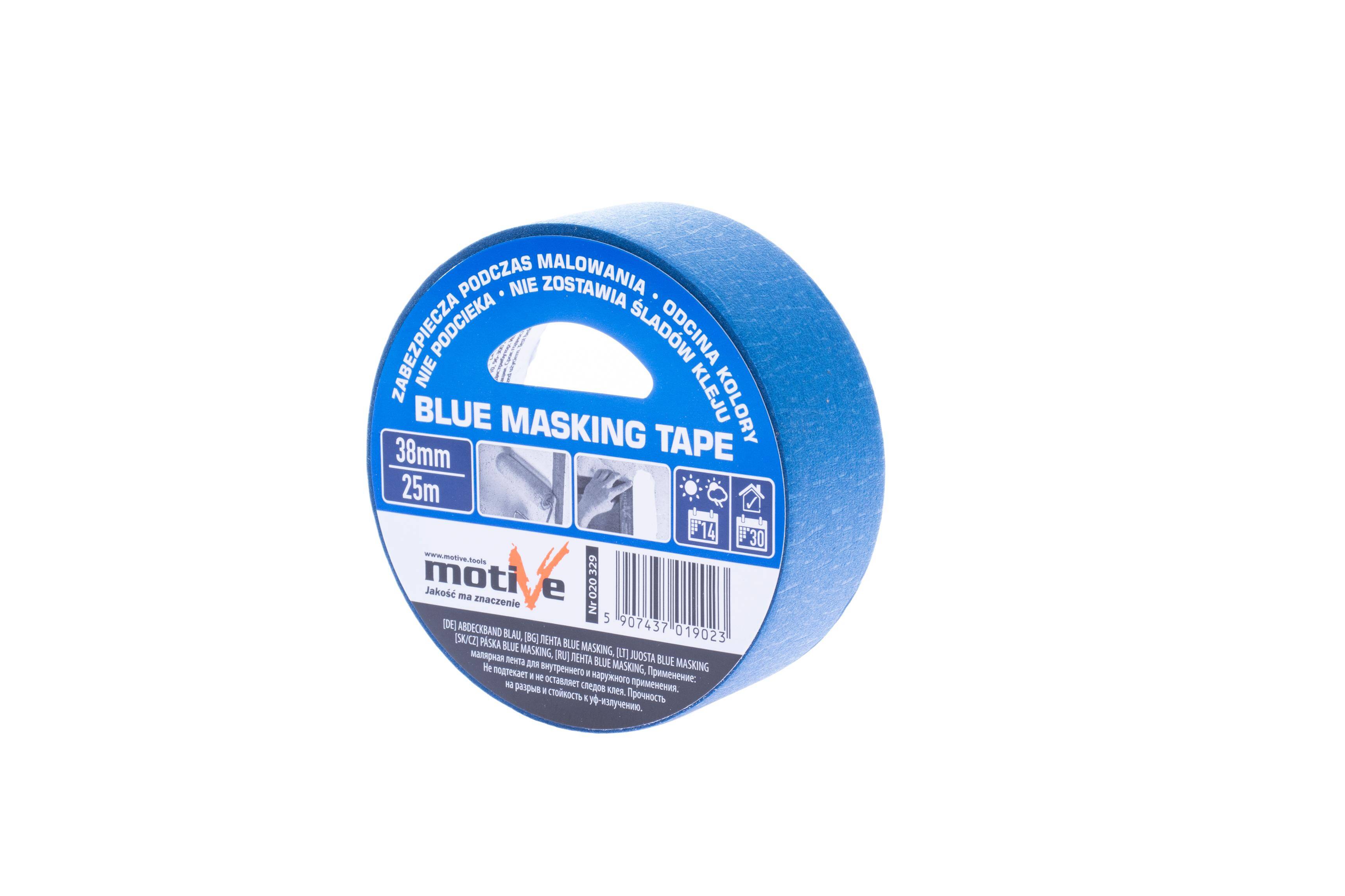 BLUE MASKING TAPE 38mm/25m MOTIVE (Zdjęcie 1)