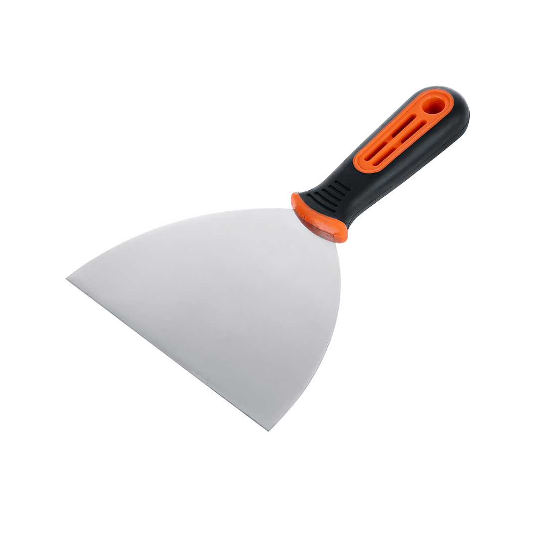 Putty knife, stainless steel,soft grip handle 150 mm