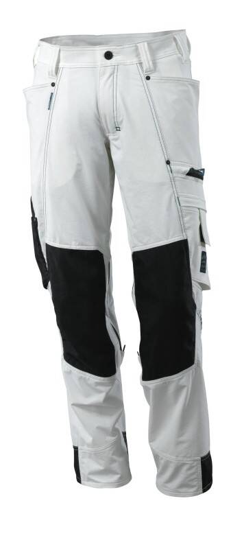 Trousers with kneepad pockets Advanced white