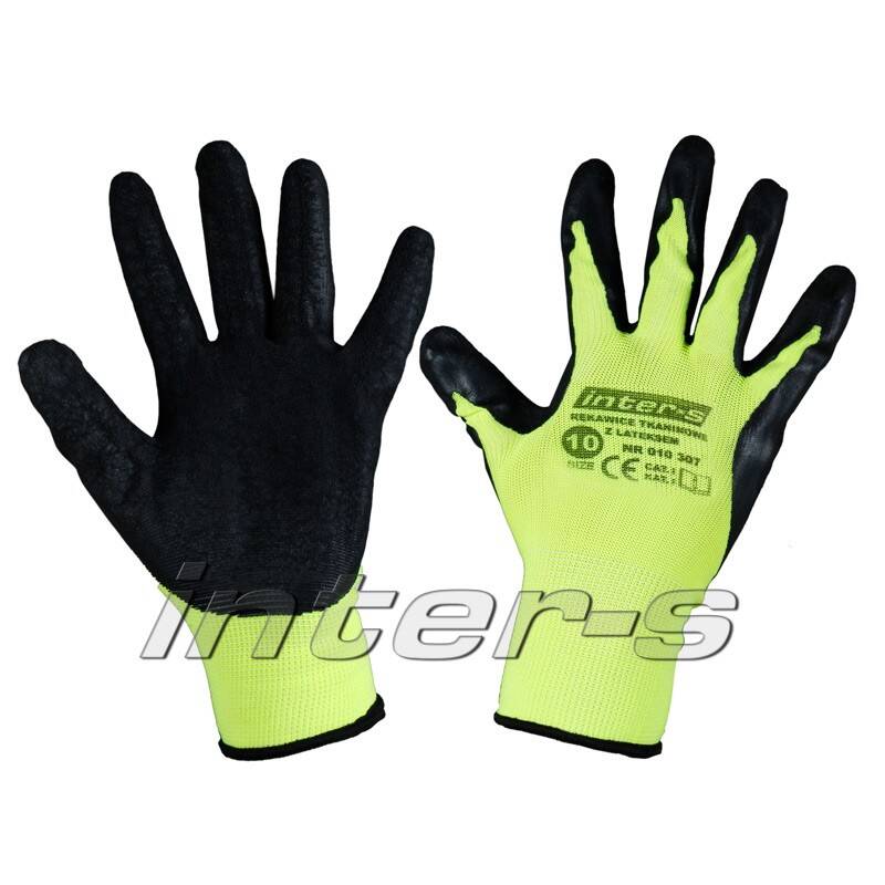 Cotton gloves latex coated