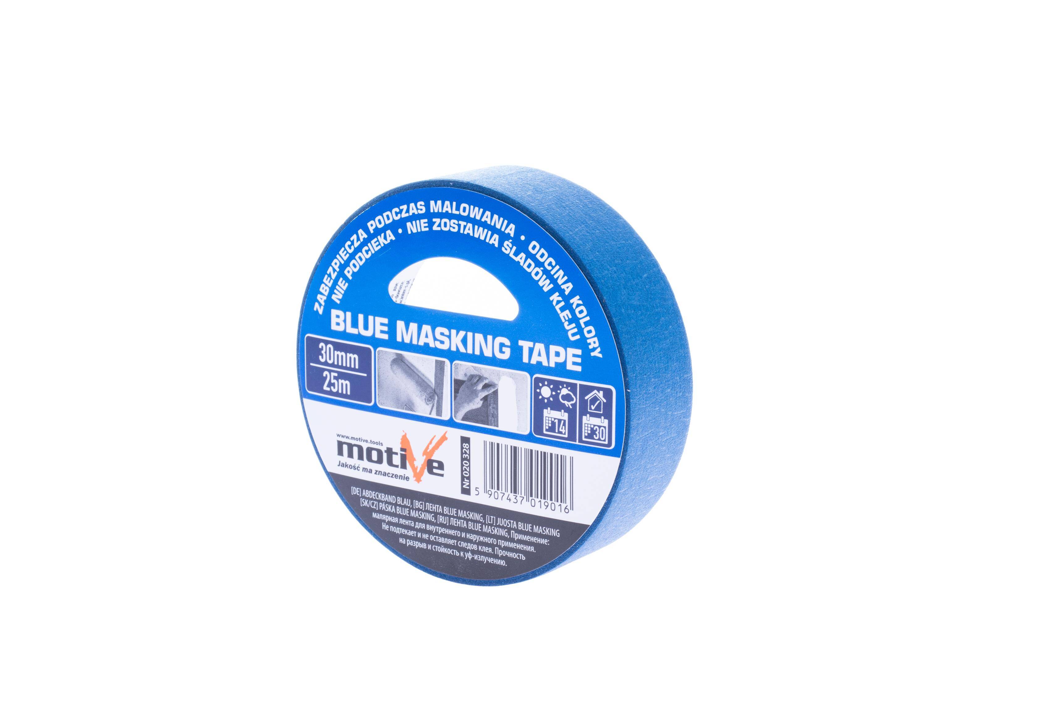BLUE MASKING TAPE 30mm/25m MOTIVE (Zdjęcie 1)