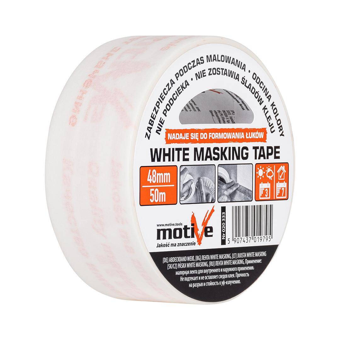 WHITE MASKING TAPE 48mm/50m MOTIVE