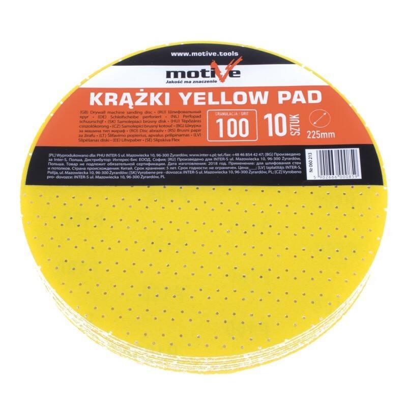 KRĄŻKI YELLOW PAD  80 (225mm) MOTIVE