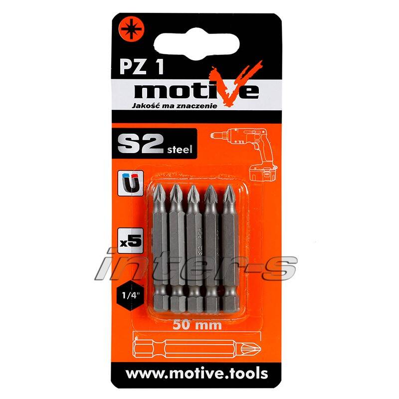 BITY DO WKRĘTARKI PZ1 50mm 5szt MOTIVE