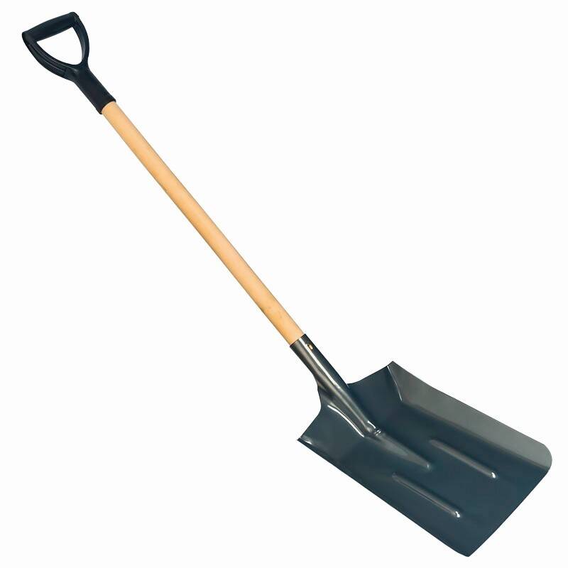 Wood handle square shovel