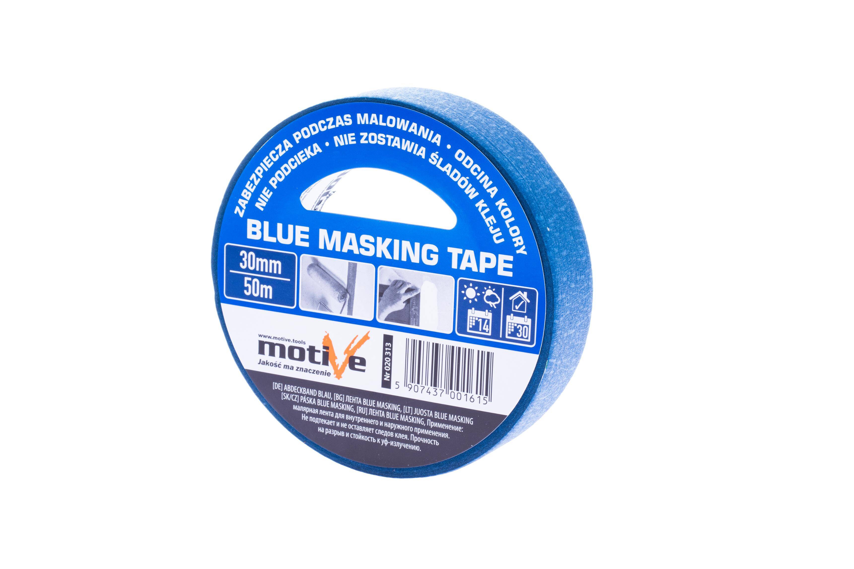 BLUE MASKING TAPE 30mm/50m MOTIVE (Zdjęcie 1)