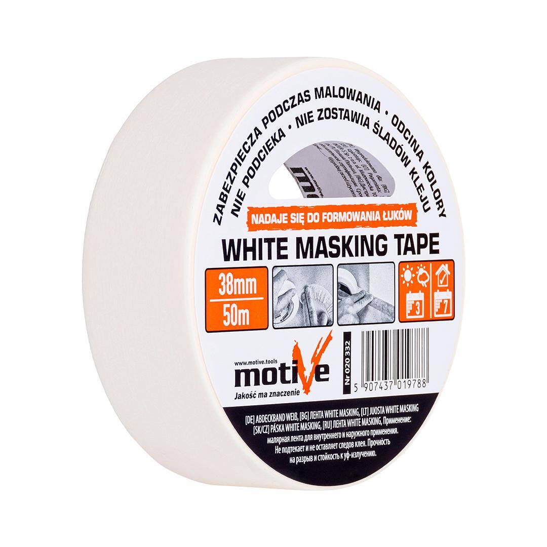 WHITE MASKING TAPE 38mm/50m MOTIVE