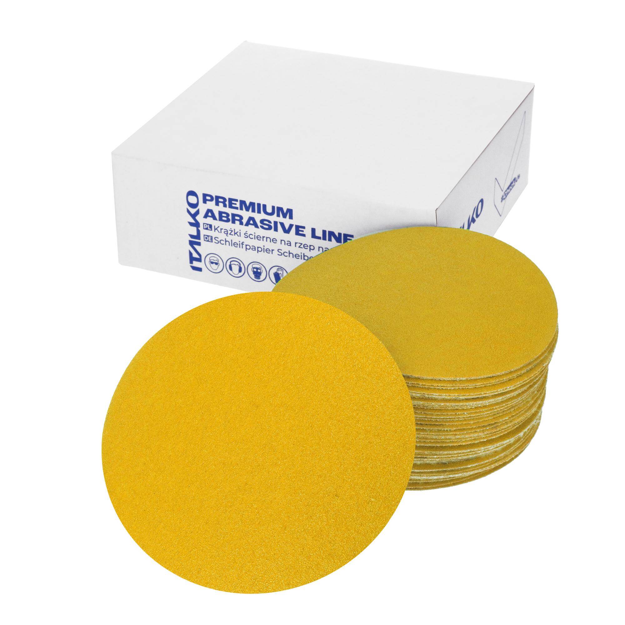 ITALKO KRĄŻEK ŻÓŁTY 125 MM, BEZ OTW. 50 szt - P150