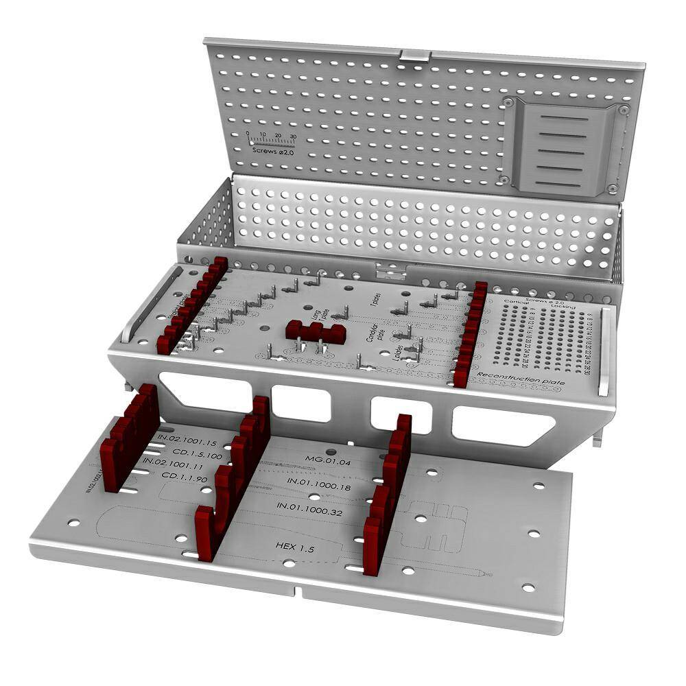 Sterilization Case for locking plates with instrumentation SYS 2.0