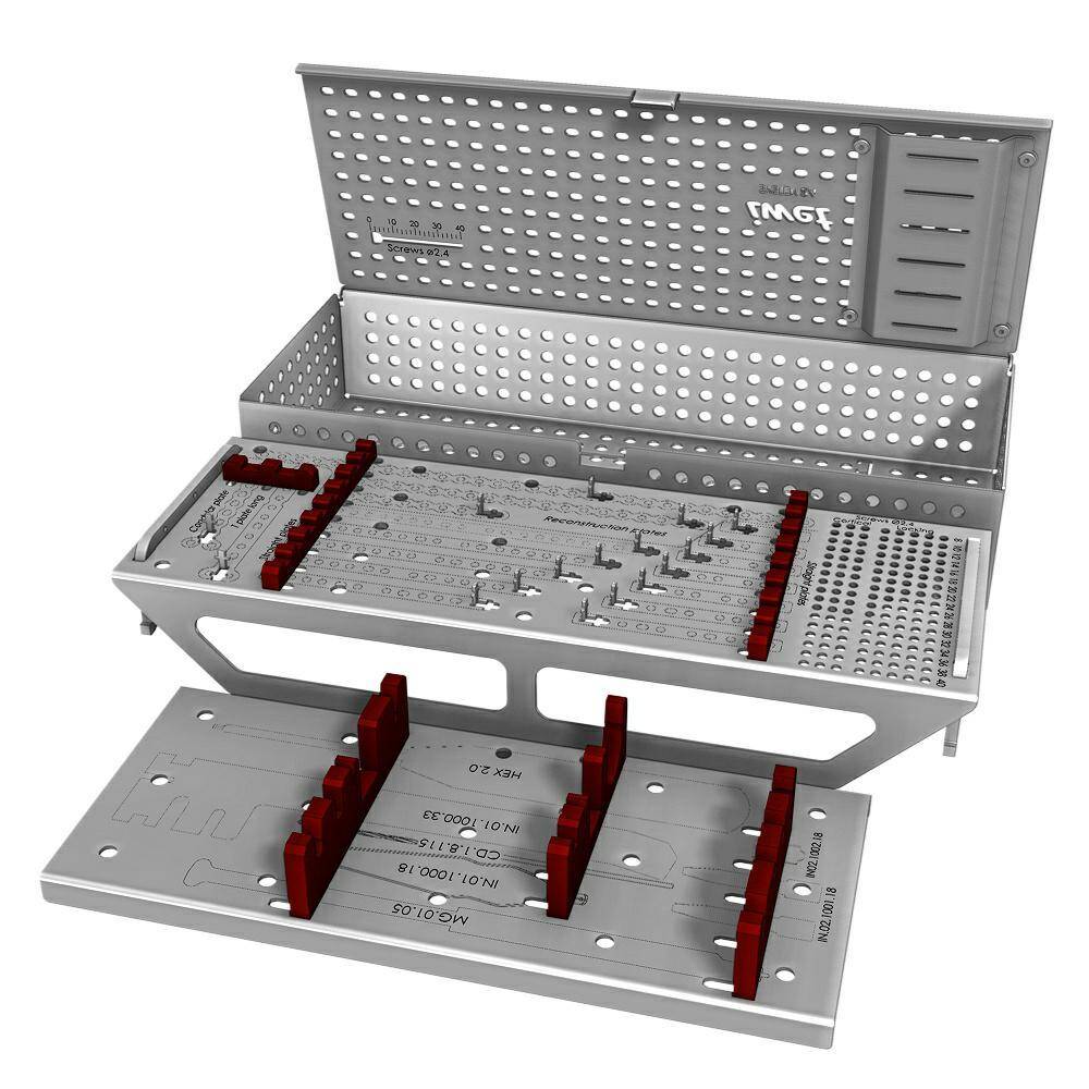 Sterilization Case for locking plates with instrumentation SYS 2.4