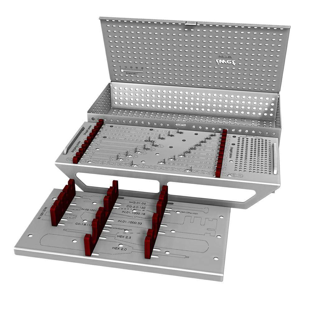 Sterilization Case for locking plates with instrumentation SYS 2.7
