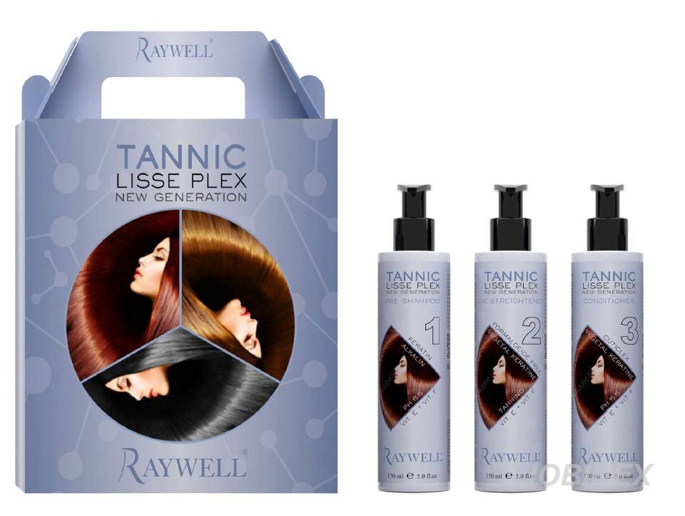 Raywell Tannic Do Nanoplastii Prostowanie Włosów 3x150ml