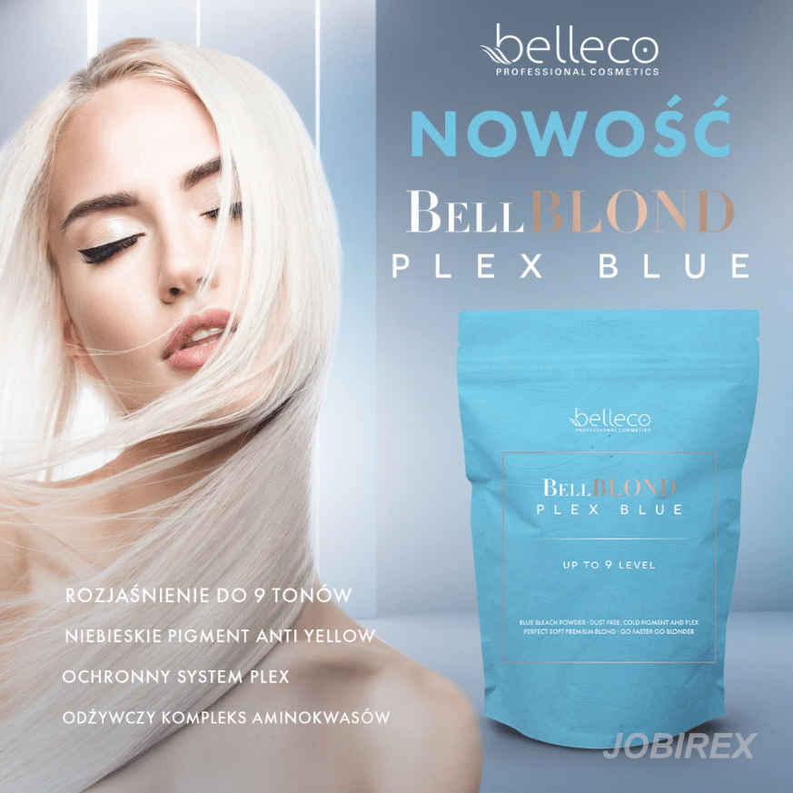 Belleco Blond Plex Blue Rozjaśniacz 9 Ton 500g