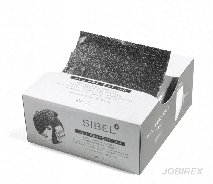 Sibel Folia Aluminiowa Antypoślizgowa Czarna Karbowana Ryflowana 300 Sztuk