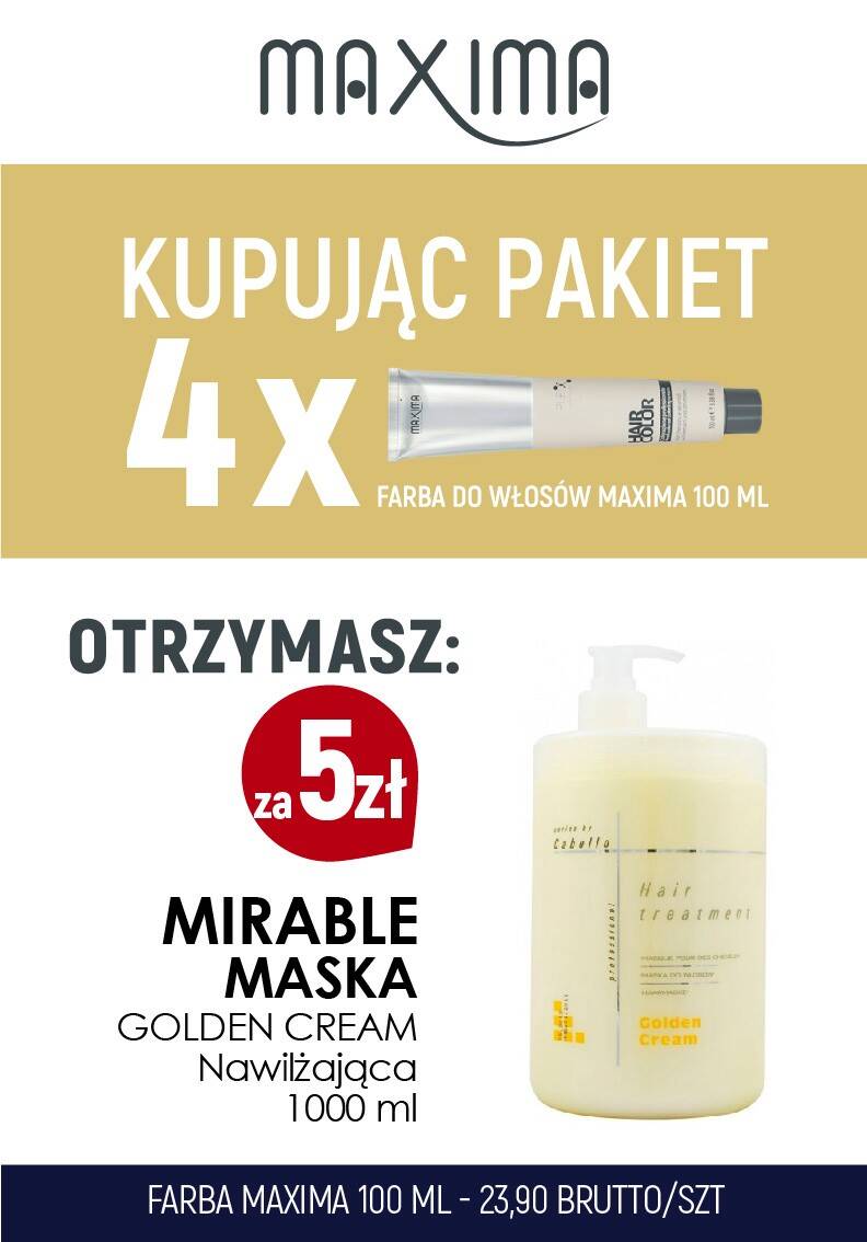 Farba MAXIMA Plex x 4 + maska Golden 1L