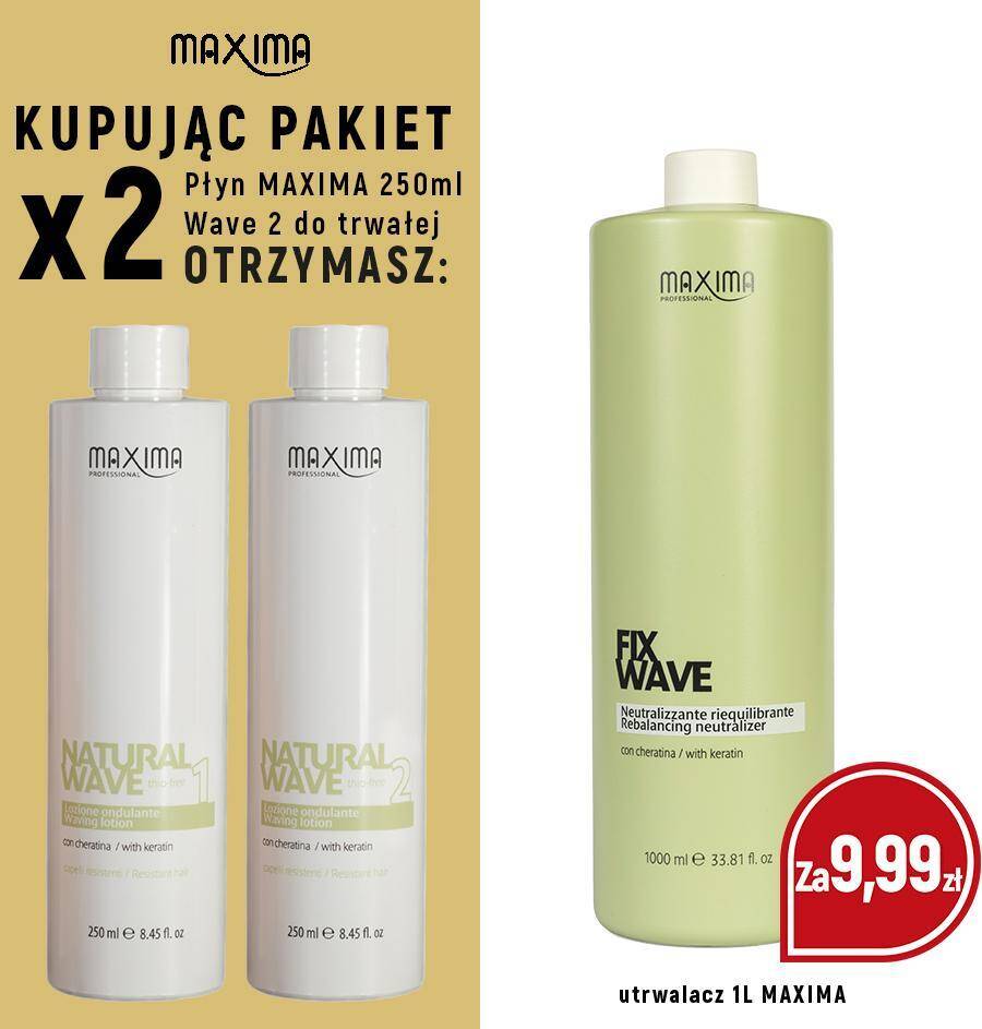 Płyn MAXIMA 250ml Wave x2 + utrwalacz 1L