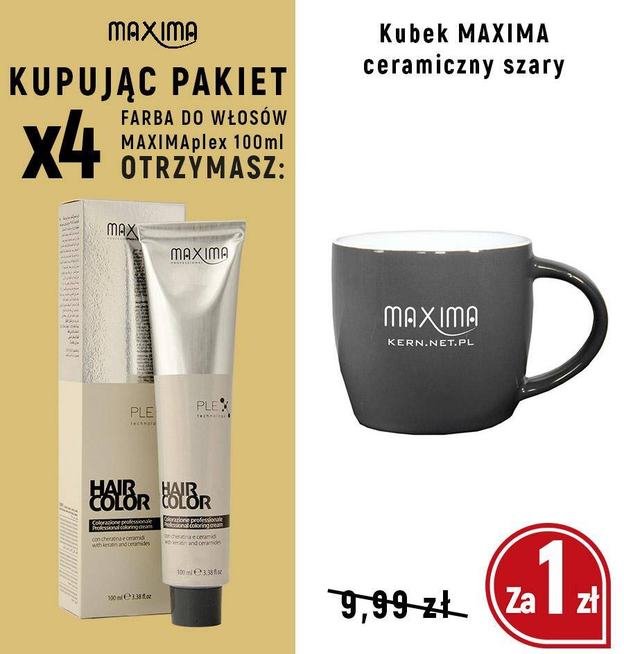 Farba MAXIMA Plex x 4 + kubek ceramiczny MAXIMA za 1zł