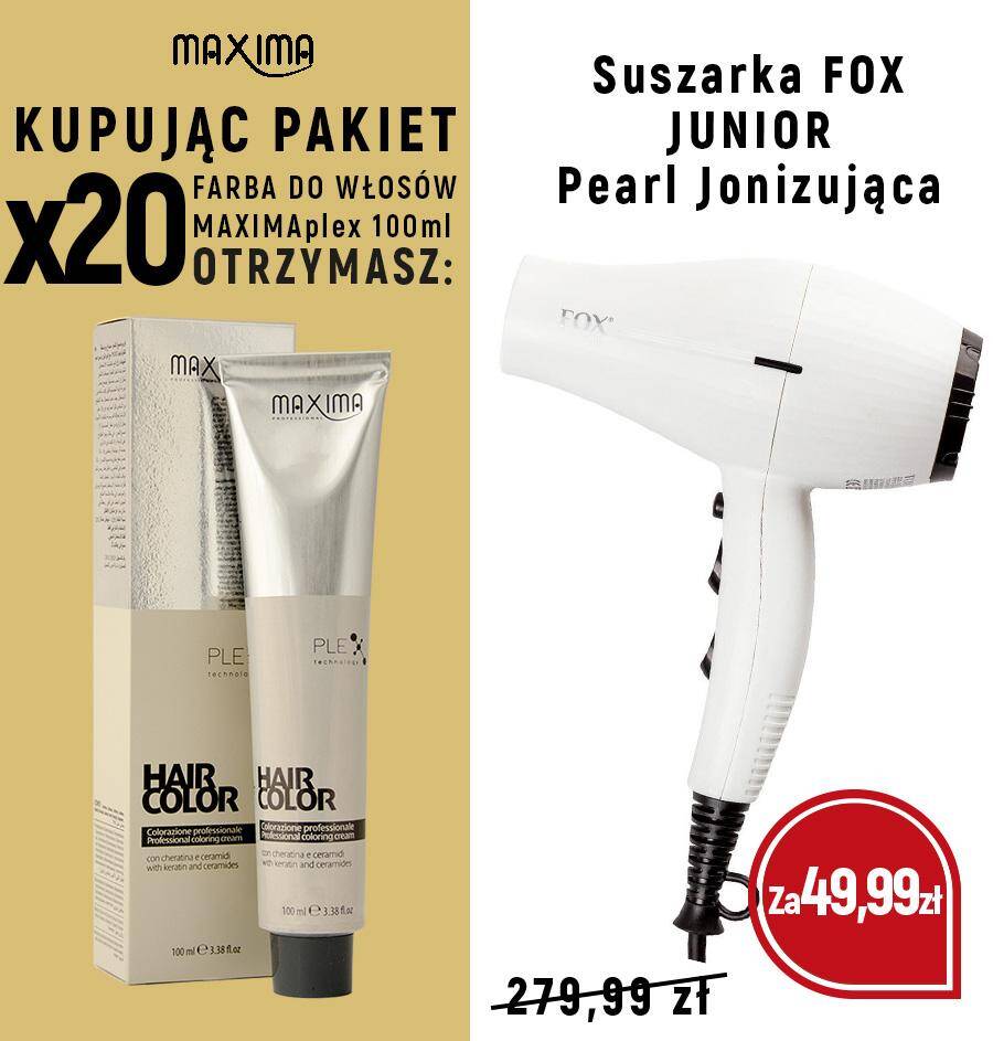 Farba MAXIMA Plex x 20 + suszarka Junior FOX  za 49,99zł