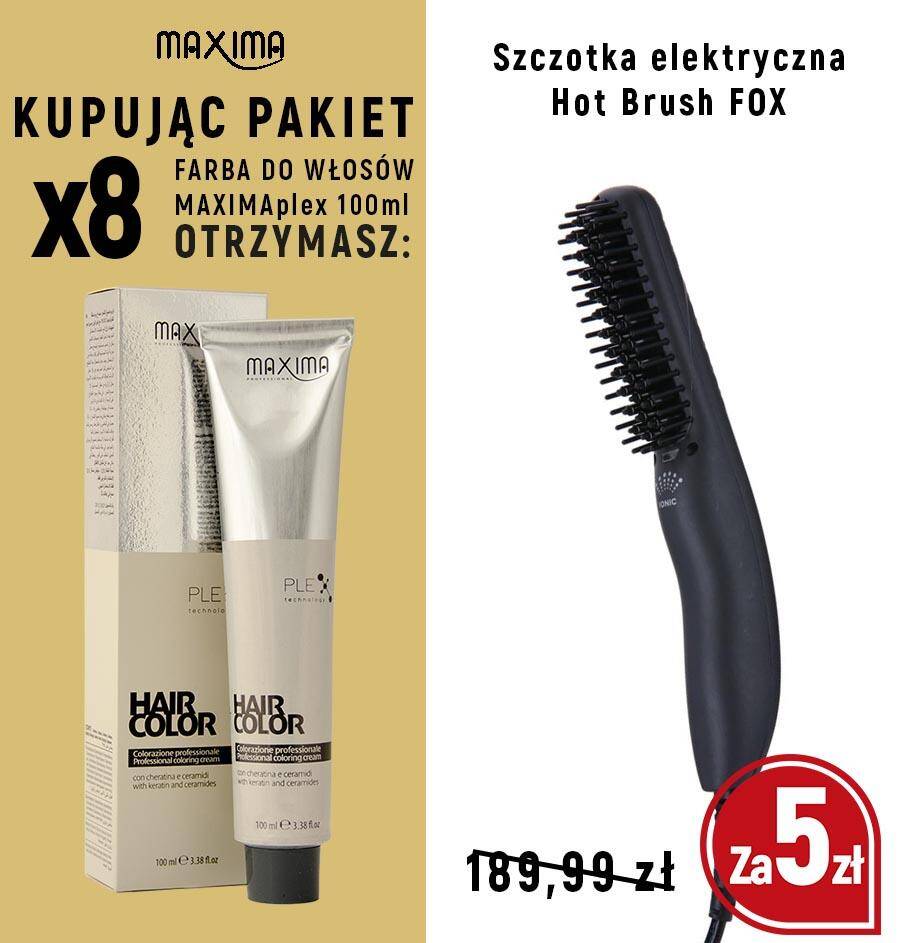 Farba MAXIMA Plex x 8 + szczotka elektryczna Hot Brush FOX za 5zł