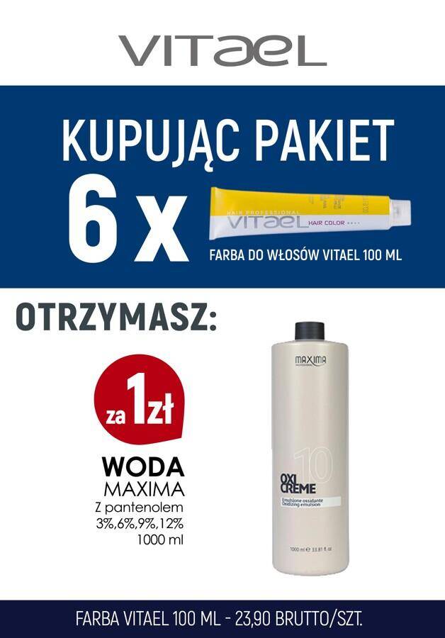 Woda MAXIMA Oxicreme 1L 6% ( 20V )  Pantenol (Zdjęcie 3)
