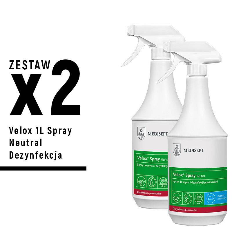 Dezynfekcja Velox 1L Spray Neutral x 2szt  ZESTAW