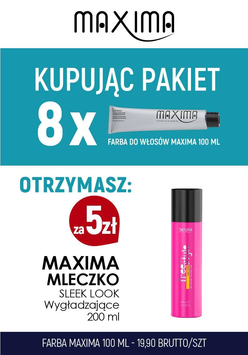 Farba MAXIMA x 8 + Sleek Look 200ml