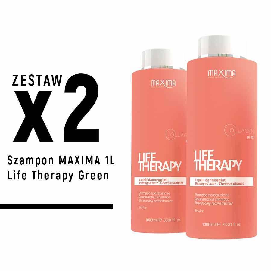 Szampon MAXIMA 1L Life Therapy Green x 2szt  ZESTAW