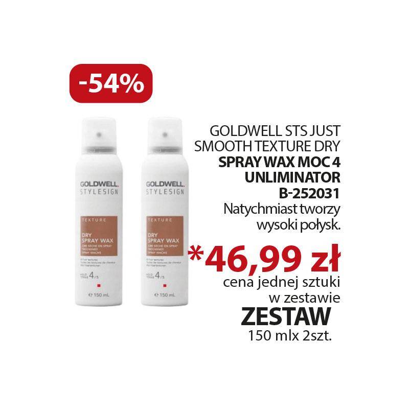 GOLDWELL STS 150ml Just Smooth Texture Dry Spray Wax Unliminator x 2szt  ZESTAW