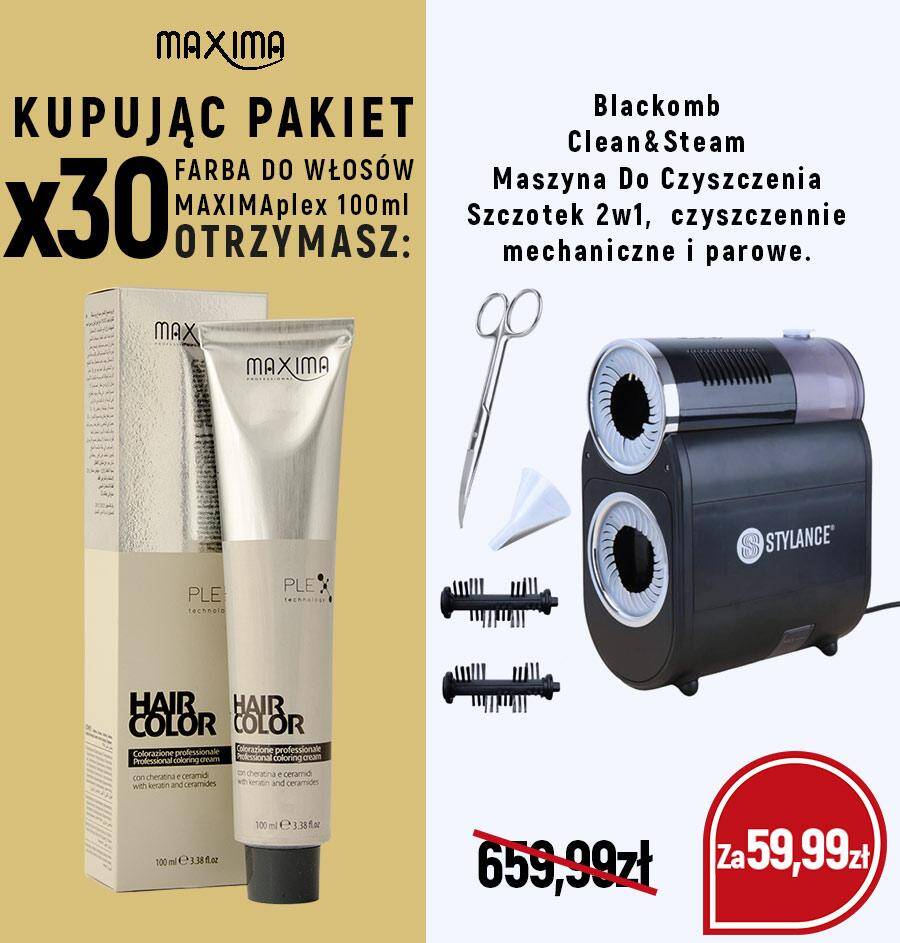Farba MAXIMA Plex x 30 + urządzenie elektryczne do czyszczenie szczotek BlacKomb za 99,99 zł