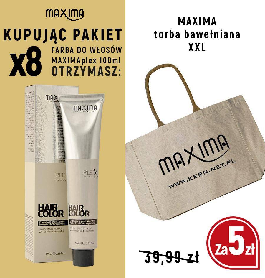 Farba MAXIMA Plex x 8 + torba bawełniana MAXIMA XXL za 5zł