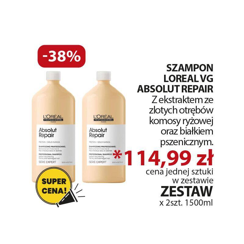 Szampon Loreal VG 1.5L Absolut Repair x 2szt  ZESTAW