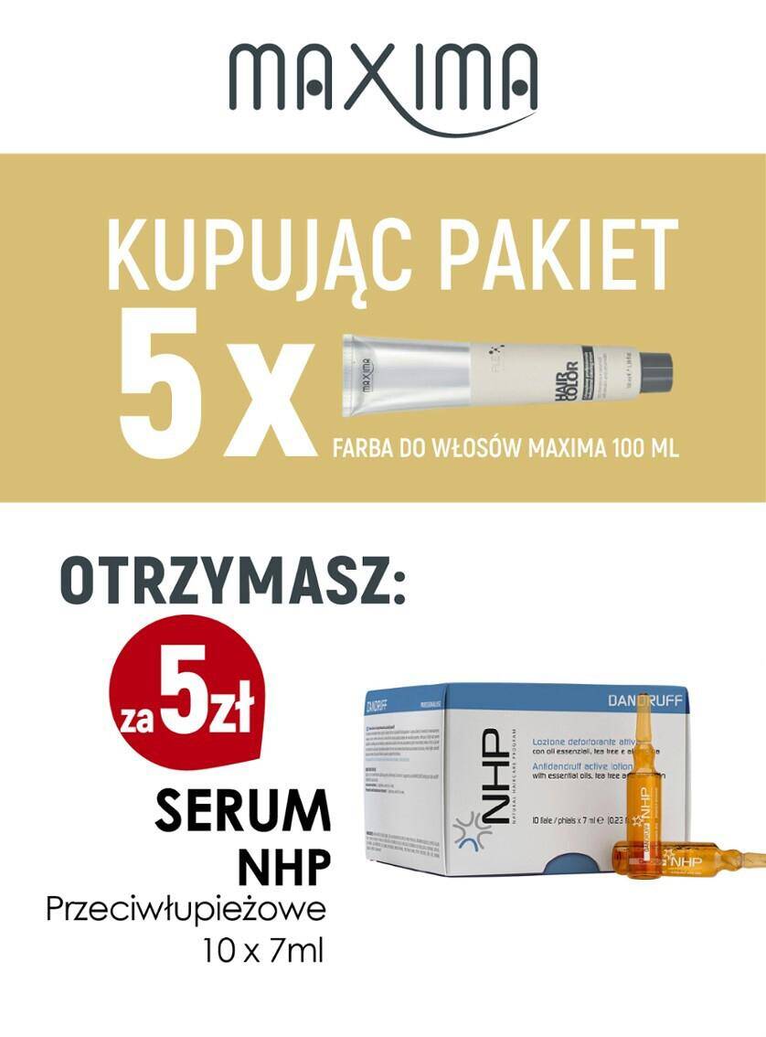 Farba MAXIMA Plex x 5 + ampuki NHP Antidandruff