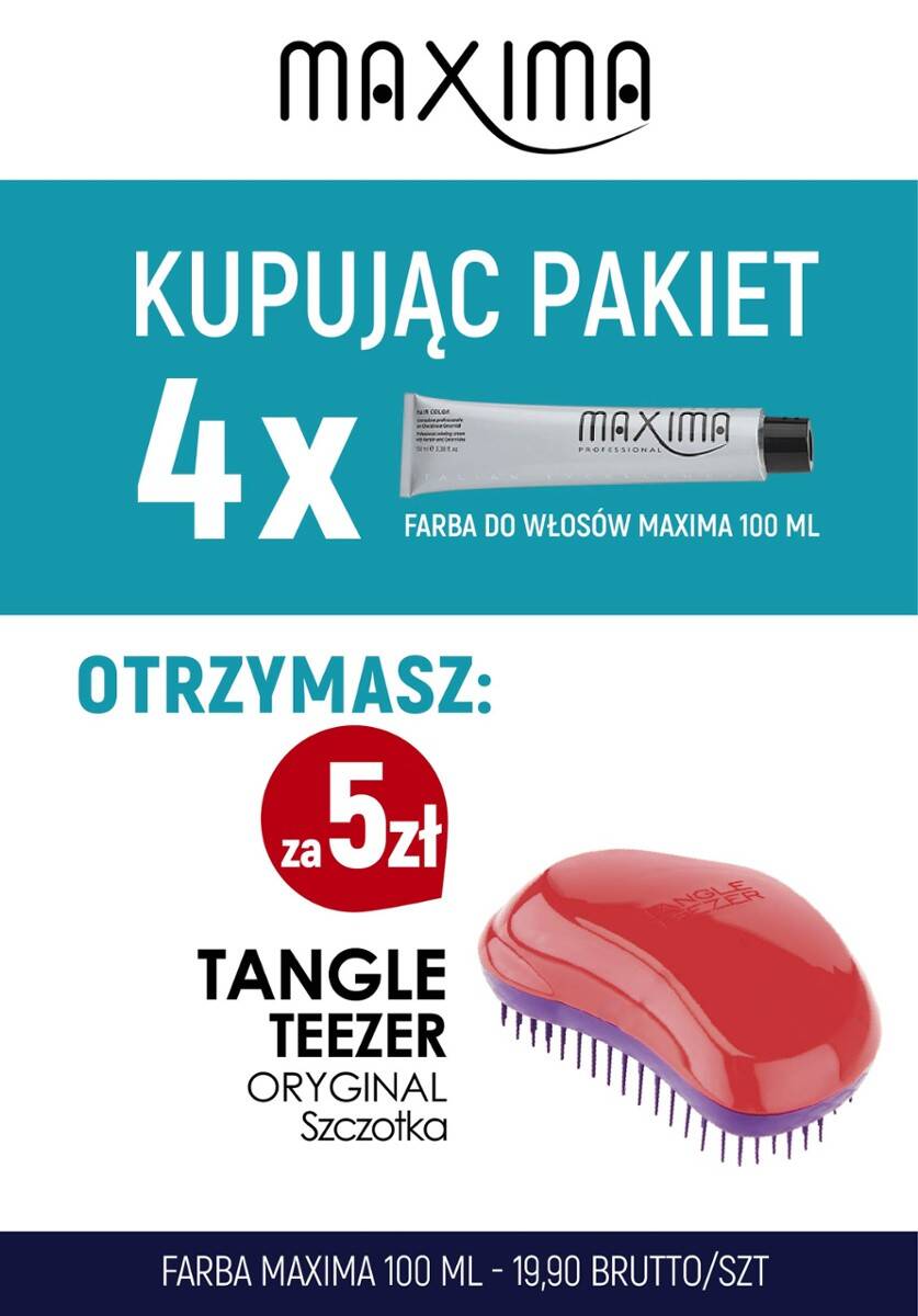 Farba MAXIMA x4 + Tangle Teezer The Original (Zdjęcie 1)