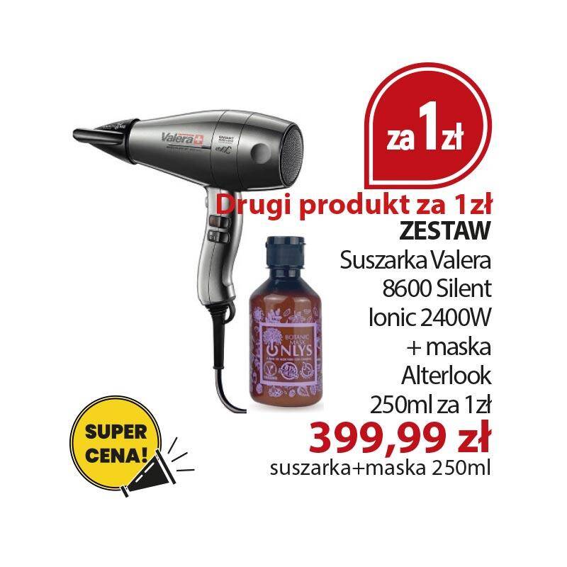 Suszarka Valera 8600 Silent Ionic 2400W + maska Alterlook 250ml za 1zł