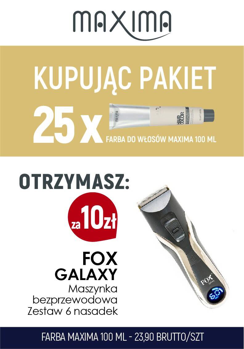 Farba MAXIMA Plex x 25 + maszynka Galaxy