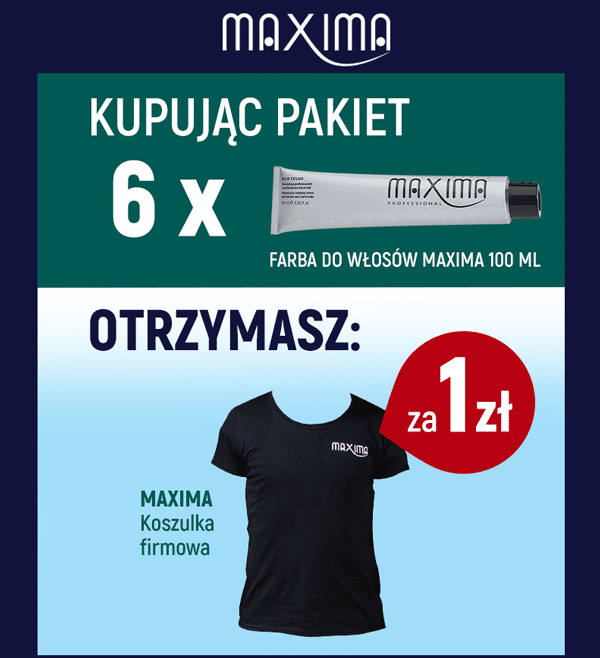 Farba 100 ml MAXIMA x 6 + koszulka MAXIMA