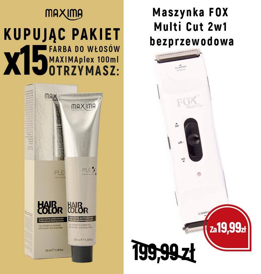 Farba MAXIMA Plex x 15 + maszynka Multicut FOX za 19,99zł