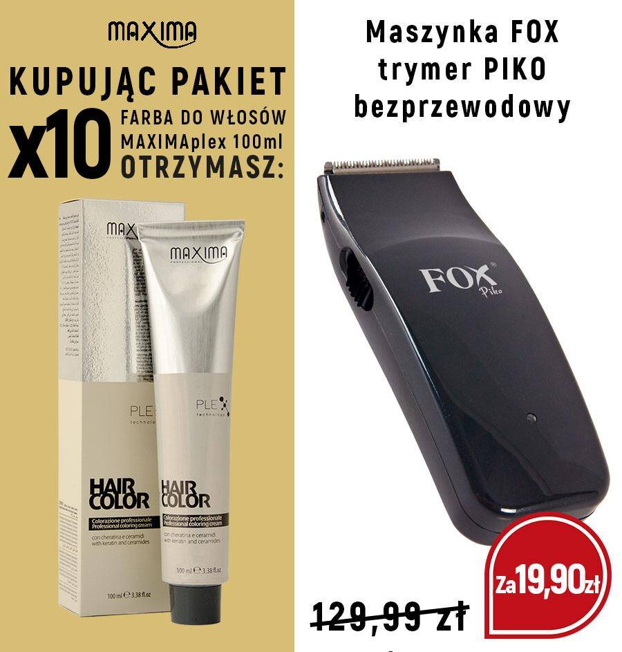 Farba MAXIMA Plex x 10 + trymer Piko FOX za 19,99zł