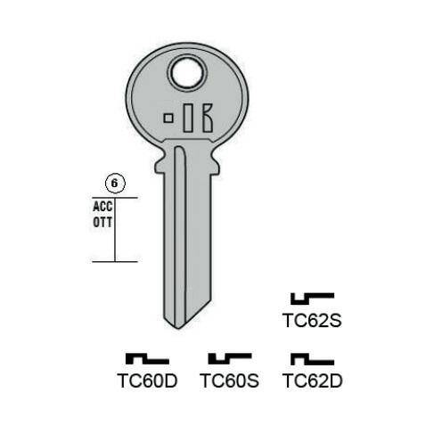 Notched key - Keyline TC62D