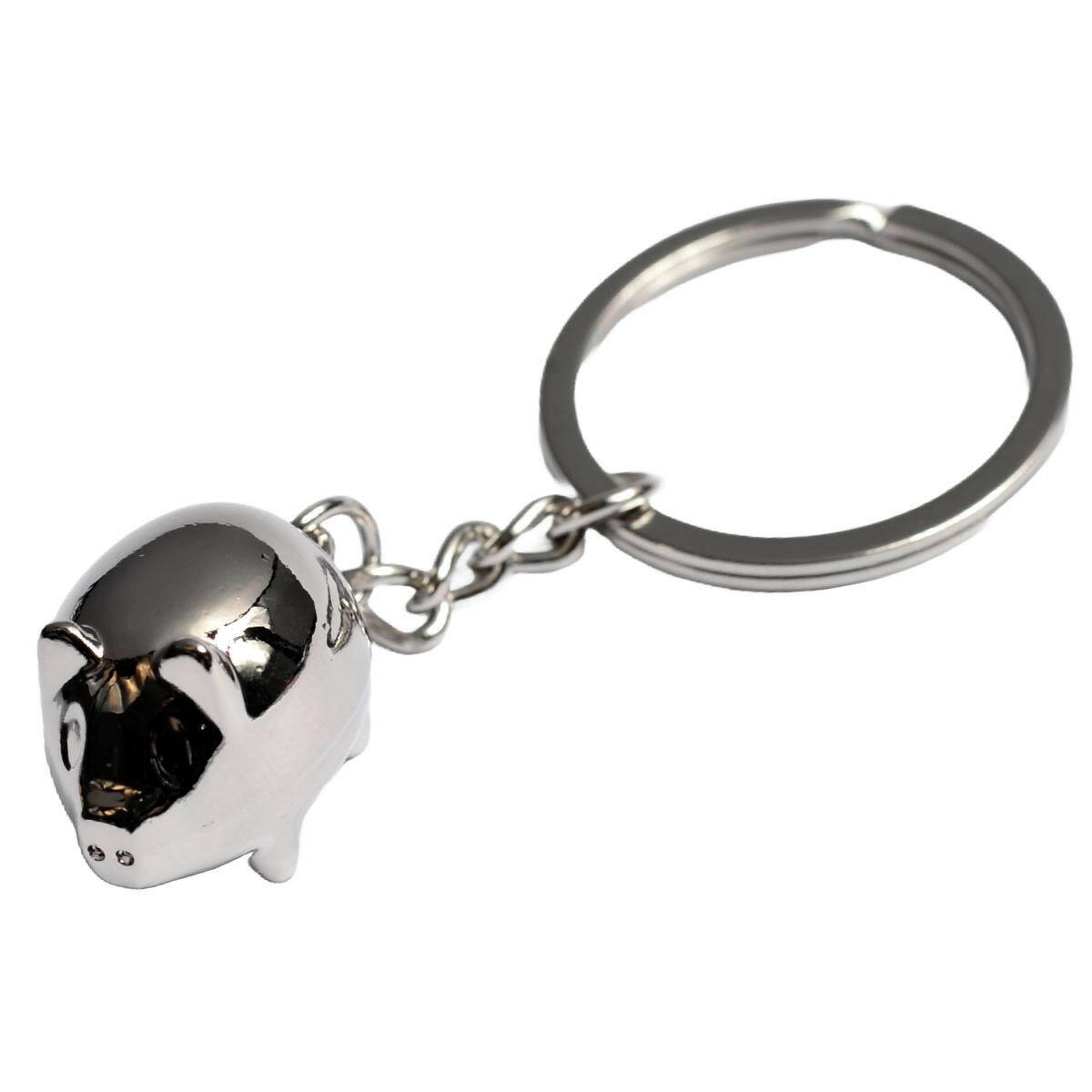 Keychain - silver piggy