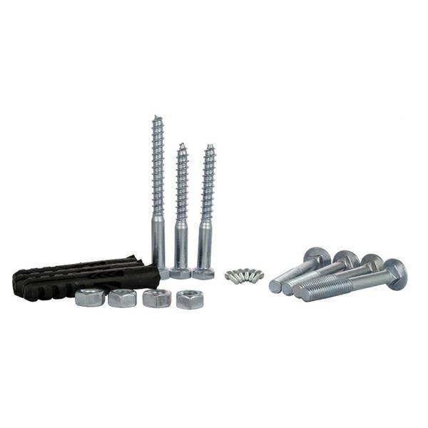 Set of outer nuts, screws and pins