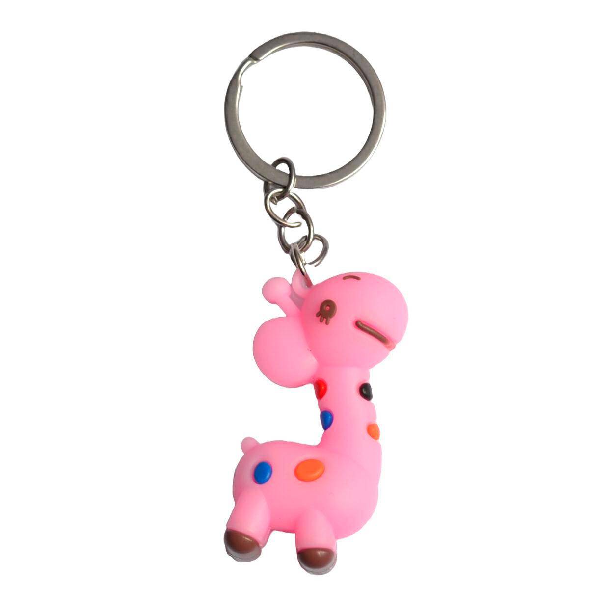 Keychain - pink giraffe