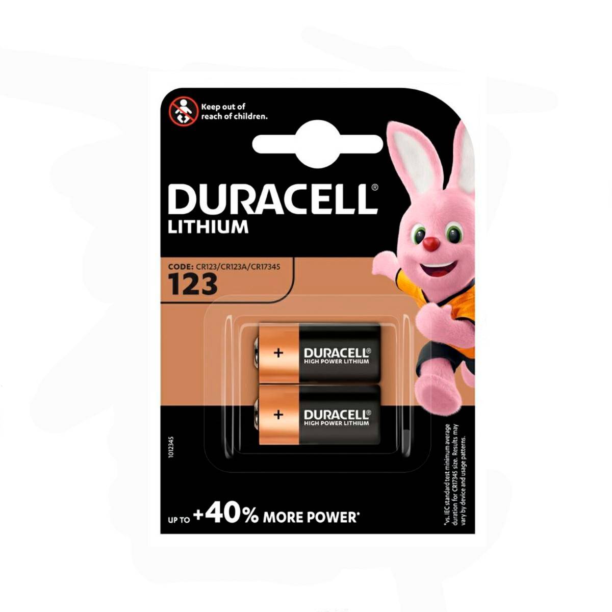 Battery Duracell CR 123A 3V 2 pcs CENA