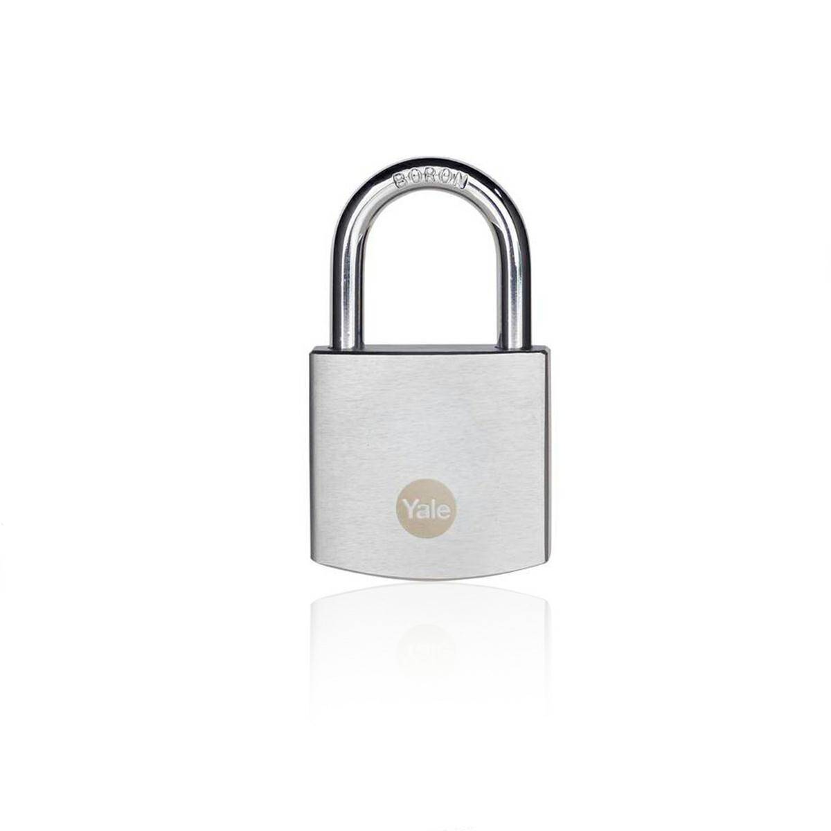 Chromed padlock Yale | brass SATYNA - silver 40mm